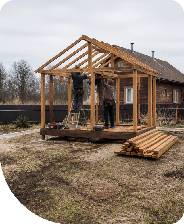 Строительство беседки 4 на 4 под ключ и монтаж в Бирске